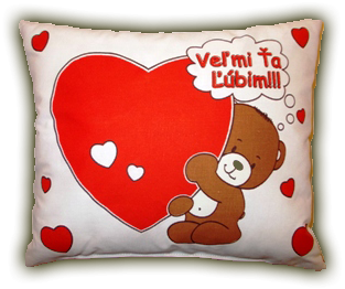 Vankúšik SVIETIACI -Veľmi Ťa Ľúbim,macko.