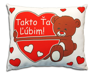 Vankúšik svietiaci Takto Ťa ľúbim